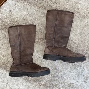 UGG| Chocolate Brown Tasman Braided Tall Boots